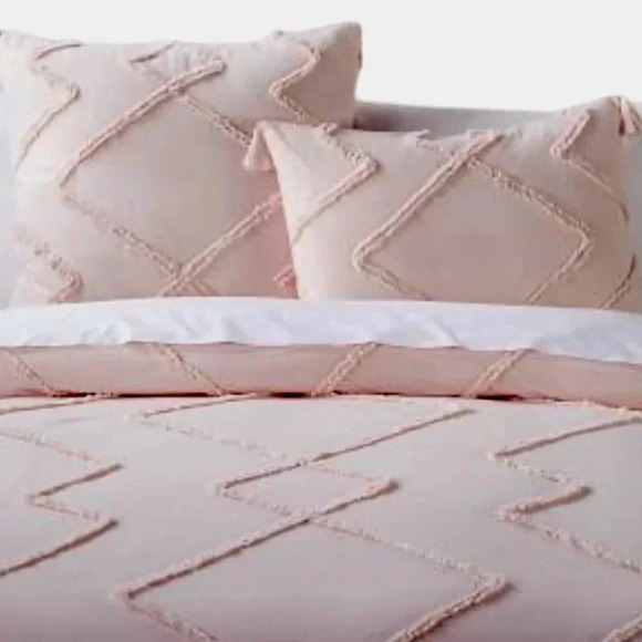 Sham Tufted Powdered Blush Pink New Standard Size - Pottery Barn - Picture 1 of 4